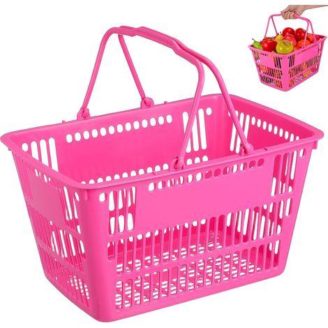 Shopping Basket with Double Handles 16L Capacity Blue and
