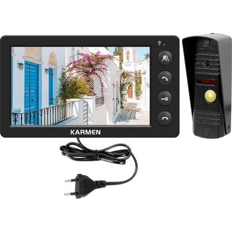 Interphone vidéo Filaire, Interphone de Porte, Extérieur étanche, Vision Nocturne Infrarouge, Parlant au Visiteur, Prend en Charge AC 100V-240V (1/5)