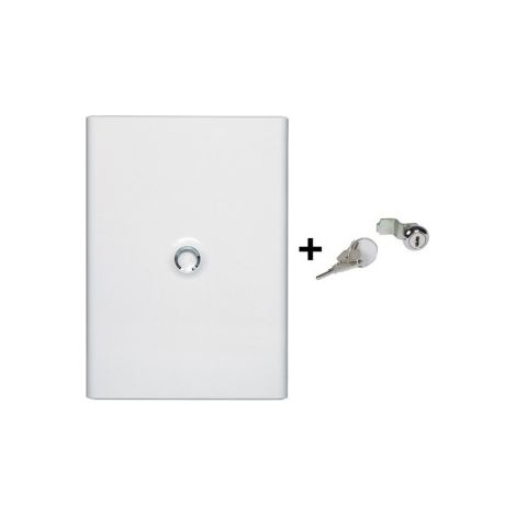 Legrand - DRIVIA - Porte Blanche + Serrure - 18 Modules - 3 Rangu00e9es - Ref. : 401233+401391 (1/5)