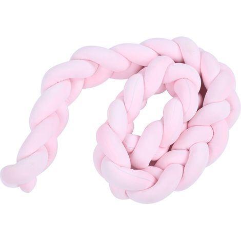 Tour de lit bébé, barrière de lit pour nourrisson, coussin moelleux à nœuds, protection latérale de lit bébé WL008-2M-12 (1/5)