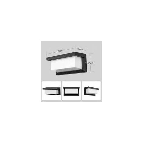 Applique murale LED, Ohjijinn 3000K Applique Murale Extérieur, Combuh Aluminium Applique Exterieur LED Lampe Exterieur Appliques Étanche IP65 Anthracite Eclairage Décoration Lumière Pour Cour Jardin T (1/4)