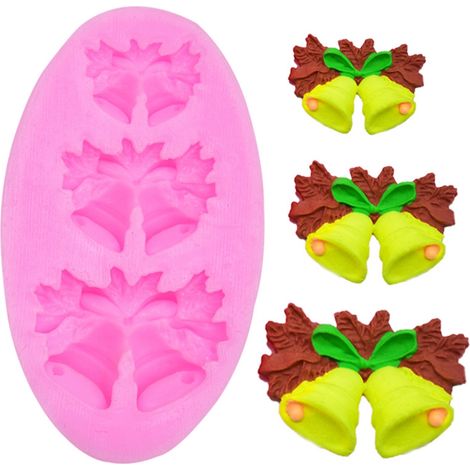 Weihnachtliche Silikon-Backform zum Selbermachen, mehrfache dekorative Kuchen-, Fondant- und Schokoladenform (22) (1/5)