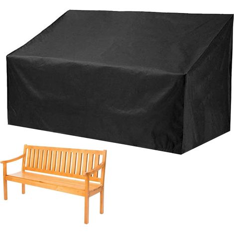 Housse Banc de Jardin 2/3/4 Places, Housse de Protection pour Banc de Jardin Extérieur, Étanche Coupe-Vent Anti-UV 210D Oxford Couverture de Banc de Jardin, Housse Meuble de Jardin pour Banc, Canapé (1/5)