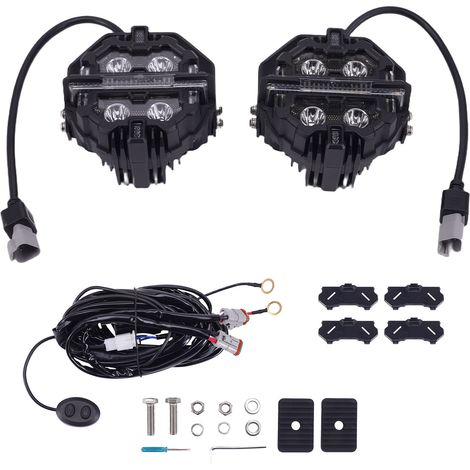 5inch 212W LED Driving Lights Spot Beam RGB DRL Round Pod Lamp White 6000K IP68 (1/5)