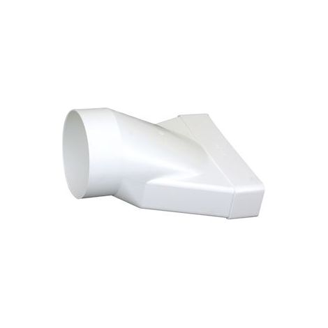 Atlantic – Raccord VMC mixte droit 55 x 220 mm vers 125 mm rond – Étanche pour conduits PVC – Installation facile en espaces confinés – 460012