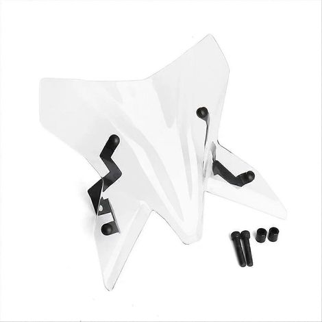 Klare Motorrad-Windschutzscheibe für Sport- und Touringmotorräder, Windabweiser, universelle Windschutzscheibe für Roadster und Trailbikes, bruchsicheres, aerodynamisches Visier, Ersatzteil, klare Tön (1/5)