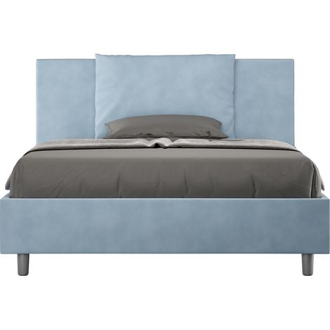 Letto Matrimoniale Francese 140x210 cm Senza Rete Antea Azzurro (1/5)