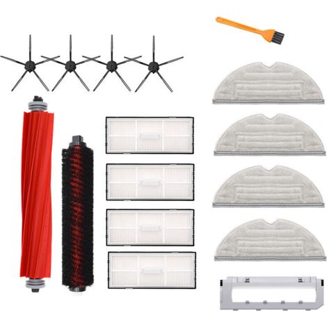 SABIR Accessoires pour Xiaomi Roborock S7/S7 Plus/S7 MaxV/S7 MaxV Ultra/S7 Pro Ultra/T7S/T7S Plus/G10 Robot Aspirateur, avec Brosse Principale,Chiffons de Nettoyage,Filtres Hepa,Brosse Latéral ensembl (1/4)