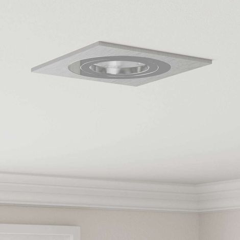 Spotlights con focos 24 pcs Plateado 9 x 9 x cm Aluminio