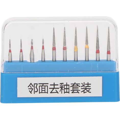 Lot de 10 fraises dentaires en acier inoxydable, embout de polissage pour pièce à main haute vitesse, accessoire de meulage et ponçage professionnel (1/5)