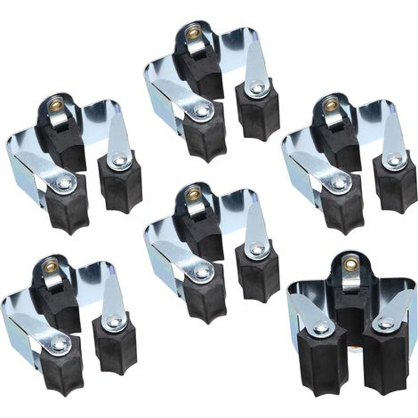 6x Wand Gerätehalter Besenhalter Schaufel Spaten Halterung mit Schrauben (1/5)