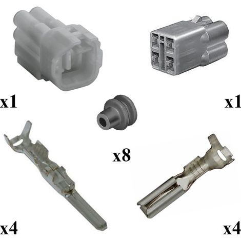 Kit Connettore HM Sealed Maschio Femmina 4 Vie Tipo A