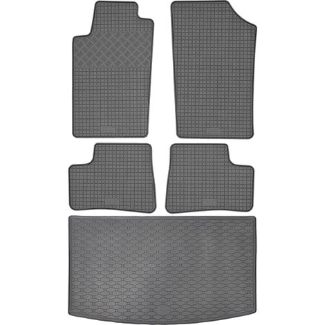 Ensemble de tapis de sol en caoutchouc pour Peugeot 206 Berline (1998-2012) + tapis de coffre (1/5)