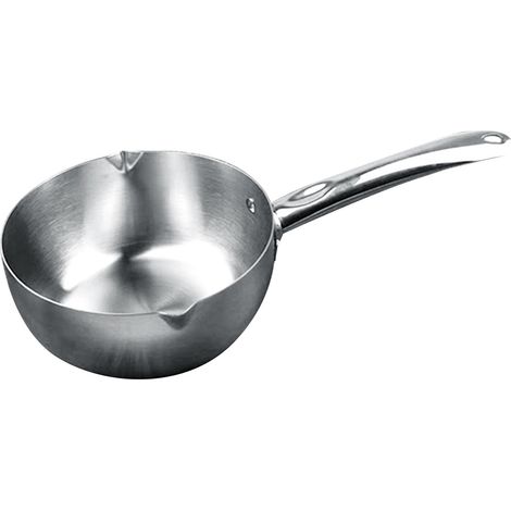 Pentola multifunzionale in acciaio inox per scaldare burro e latte, antiaderente, per cucinare in casa, 22 cm / 8,7 pollici. (1/5)