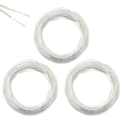 30 m Transparent Electric Wire 2 Wires Flexible Transparent Cut-Out Extension Cable for Electrical Accessories Small, 3 Pieces, 10 m per Strip (1/5)