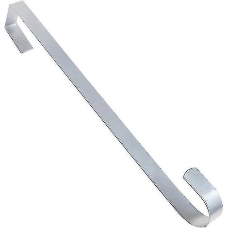Support de couronne pour porte d'entrée, en métal, à fixer sur la porte, crochet simple - 26-38cm silver hook (1/5)