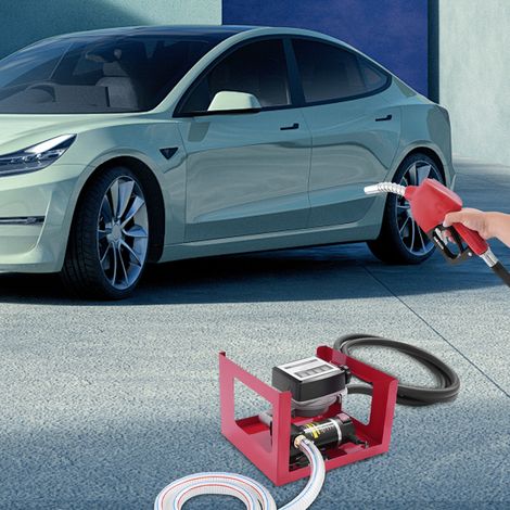 Pompa diesel 45 L/min, pompa nafta elettrica, pompa carburante autoadescante 230V (1/5)