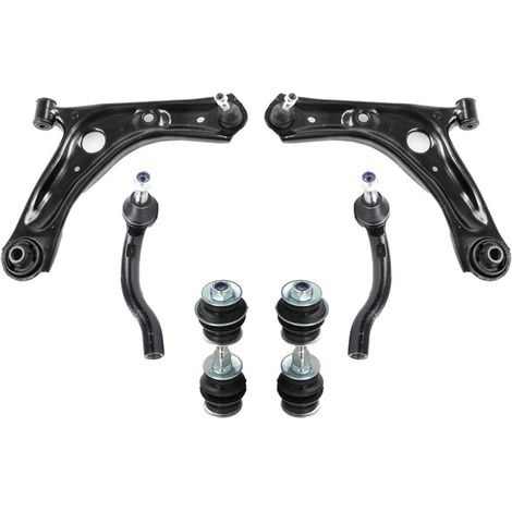 KIT BRACCIO OSCILLANTE 6 PEZZI COMPATIBILE CON PEUGEOT 108 1.0 VTi 72 / Kit Sospensione Completo OE/OEM / Bracci Oscillanti + Testine Sterzo / Sostituzione Diretta OEM