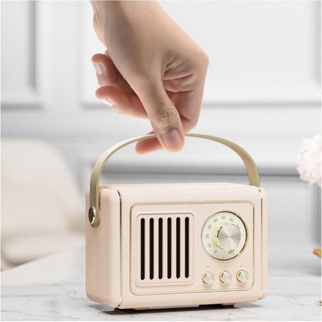 Mini Enceinte Bluetooth Rétro - Portable, Sans Fil, Basses Puissantes, Son Haute Fidélité, Idéale pour les Voyages et L'Extérieur (1/5)