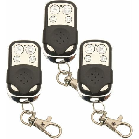 Telecomando universale wireless a 3 pezzi da 433,92 MHz, duplicatore di chiavi RF per apriporta da garage, clone a 433 MHz. (1/4)