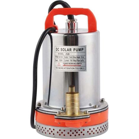 ZVD pompe submersible, petite batterie, pompe domestique, pompe solaire, 8 m de hauteur, 2,1 m de câble, DC 12V