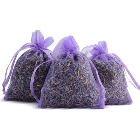 Sachet De Lavande Séchée - Sachets Parfumés En Coton Bio Pour Armoires Tiroirs Chambres - Lavande De France - Lot De 16 (1/5)