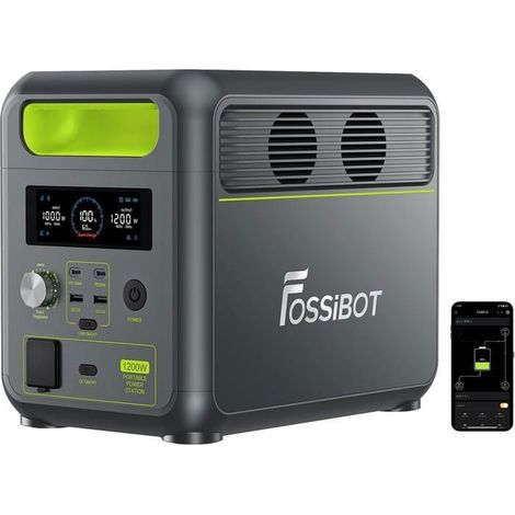 Générateur électrique portable 1024Wh – LiFePO4 1200W – Onduleur sinus pur – Recharge rapide secteur et solaire – Camping RV (1/5)
