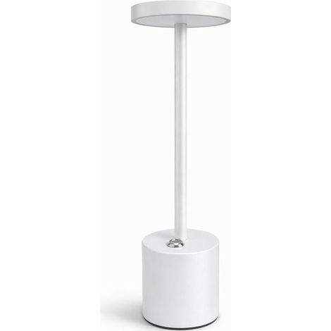 Lampe de table Moderne Rechargeable USB LED – Lumière réglable – Treye Blanc (1/5)