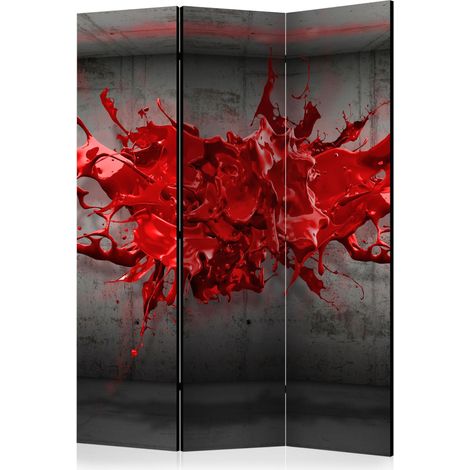 Paravento - Red Ink Blot [Room Dividers] - 135x172 (1/4)