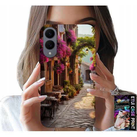 Coque pour Samsung Galaxy S25 edge - Rue pittoresque avec café + verre (1/5)