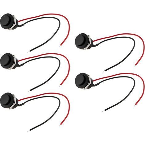 Lot de 5 Pièces Interrupteurs pour Voiture 16 Mm Longueur de Fil 150 Mm pour Contacteur de Démarreur Électromagnétique (1/5)
