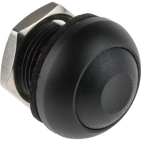 Rs Pro – Bouton-poussoir miniature unipolaire 400 mA @ 32 V c.a. – Montage panneau – Pour espaces confinés – Noir (1/3)