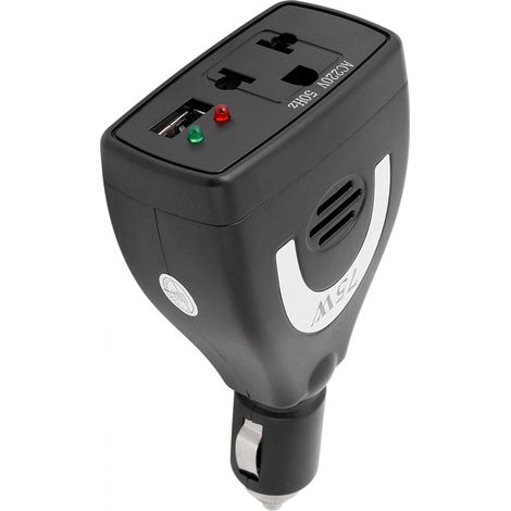 Inversor De Corriente del Cocheinversor 75W DC12V a AC 100V-240V Convertidor de inversor de Corriente para automóvil Adaptador de Cargador USB (1/4)
