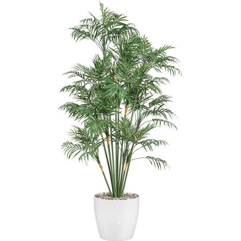 Palmier Areca artificiel H 90 cm très dense en pot ceramique