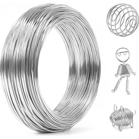 1mm Fil d'Artisanat en Aluminium, 50m Fil Aluminium (1/5)