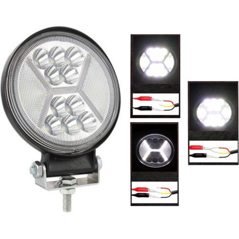 Universelle 126W LED‑Halogen‑Scheinwerfer‑Arbeitslampe 12V–24V, weißes Licht + Blitz (blinkendes weißes Licht) für Auto/Offroad‑