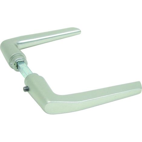 GAH ALBERTS Maniglia a doppia leva quadrata da 8 mm per porte in alluminio anodizzato argento di spessore da 30 a 40 mm - 412647