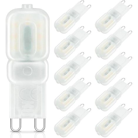 G9 Dimmbare LED-Lampen 3W Ersatz für 25W Halogenlampe, 220V Wechselstrom, 360° Abstrahlwinkel, 10er-Packung,  Tageslichtweiß 6000 K