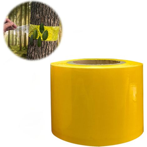 LOLLANDA Anneau en caoutchouc autocollant double face pour arbres fruitiers, 10 cm x 100m, chenille, protection, anneau en caoutchouc, arbre fruitier, cerisier (1/5)