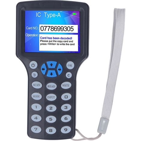 Lecteur de cartes NFC RFID Noir avec Porte-clés UID, Écran Couleur HD 2,8 pouces, Copieur Duplicateur de Cartes (1/5)