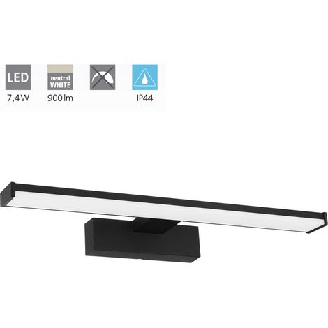 Eglo LED Spiegelleuchte Pandella 1 schwarz 40 x 4 cm neutralweiß Deckenlampen & Kronleuchter (1/5)