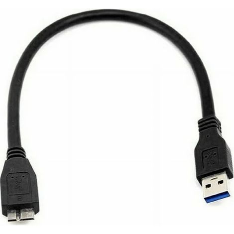 Câble pour disque dur portable avec interface MicroUSB 3.0 B, adapté aux disques durs externes de 2,5 pouces d'une capacité de 4 To ou moins, pour des vitesses de lecture et de transfert rapides. (1/5)