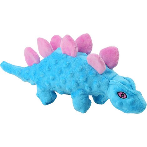 Neues 2-in-1-Plüschtier mit Soundeffekten: Dinosaurier, Hund, Cartoon-Stegosaurus-Spielzeug, zur Schmerzlinderung und Zahnreinigung.