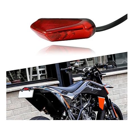 Mini Feu Arrière de Frein de Moto 12V 9LED Arrêt de Moto en Cours D'exécution Feu Arrière Universel pour Motos ATV Dirt Bike Scooter (1/5)