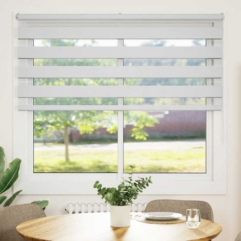 Maison Exclusive - Estor cebra blanco 165x100 cm tejido ancho 160