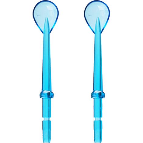 2pcs Oral Hygiène Cleaner Tongue, Recharge 2 Embouts Gratte Nettoyage pour waterpik WP-100 WP-450 WP-250 WP-300 WP-660 WP-900 (1/5)