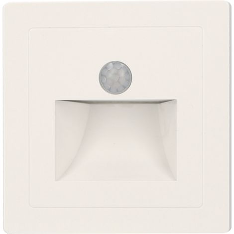 Lámpara de escalera con sensor de movimiento PIR, cableada, 220 V, LED de 1 W, luz blanca de 6500 K, alcance de 4 m, aplique de pared para escaleras, pasillo y porche. (1/5)