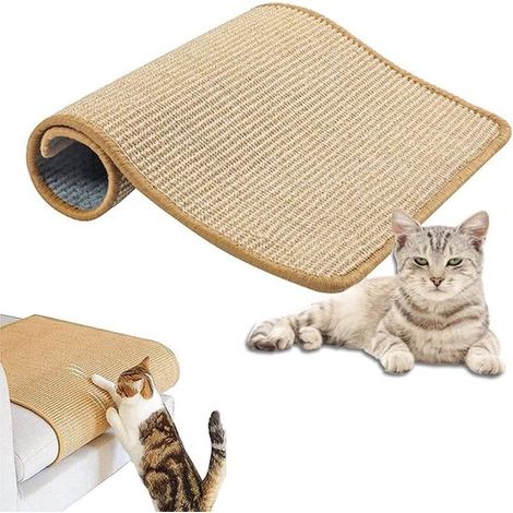 Tappetino tiragraffi per gatti 40 x 100 cm, parete da arrampicata per gatti, protezione per mobili, tappetino tiragraffi autoadesivo, protezione antigraffio per mobili, giocattolo per gatti, protegge (1/5)