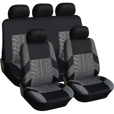 5 Places Universel Voiture Ensembles Housses Siège pour Renault Clio/Clio R.S. V IV III II I B7/BF/BH/KH/BR/CR/SB/SR 1990-2025 Housses Siege Avant Arrière Auto Accessori,Grey (1/5)