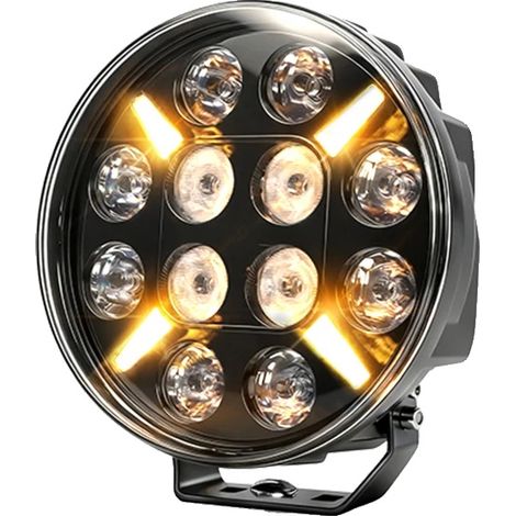 Faro da lavoro, fascio luminoso combinato, struttura resistente, 1 strobo da 9 pollici (1/2)